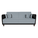 Ver imagem 2 de Sofá Modular 3 Lugares Filipi 2,12m Linho Cinza - Corino Preto