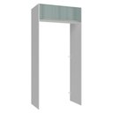 Ver imagem 1 de Porta-geladeira 103 Cm 1 Porta Basculante Branco/cinza Lux Madesa