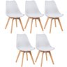 KIT - 5 x cadeiras Leda - Branco - 1