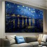 Quadro Van Gogh Noite Estrelada Sobre o Rodano:120x80 cm/BRANCA - 5