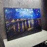 Quadro Van Gogh Noite Estrelada Sobre o Rodano:120x80 cm/BRANCA - 1