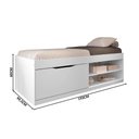 Ver imagem 4 de Cama Bau Solteiro Com Sapateira Embutida Branco Vanessa Framar