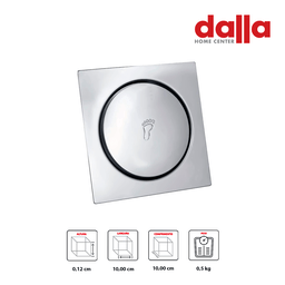 Ralo Click Inteligente Inox Fertak Quadrado Embutir 10x10cm - 5