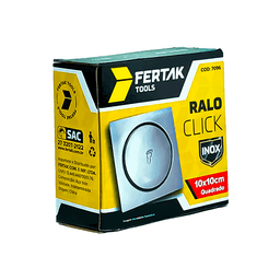 Ralo Click Inteligente Inox Fertak Quadrado Embutir 10x10cm - 4