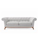 Ver imagem 3 de Sofá Royale 3 Lugares Fixo 210cm Cinza Bouclé Estilo Clássico Sallar Home