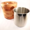 Balde Para Gelo Champagne 220 Oblò Madeira E Inox - 2