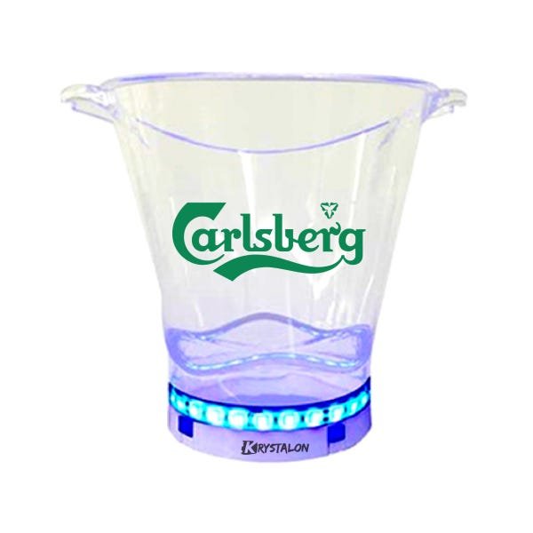 Balde De Gelo Com Led Transparente Acr Lico L Carlsberg Madeiramadeira