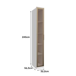 Modulo 1 Porta Reflecta Setiba 245cm com Prateleiras Rimo Branco/vd Reflecta - 5