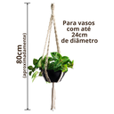 Ver imagem 2 de Suporte de Plantas em Macramê - Modelo CORA-G