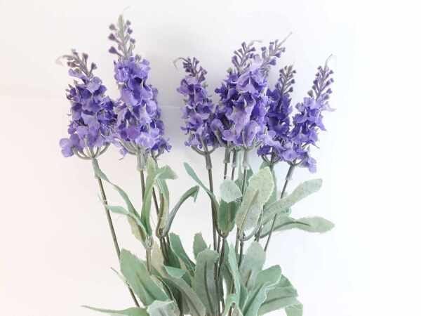 Flor artificial 5 Buques de Lavanda artificiais - 2