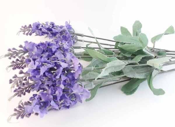 Flor artificial 5 Buques de Lavanda artificiais - 1