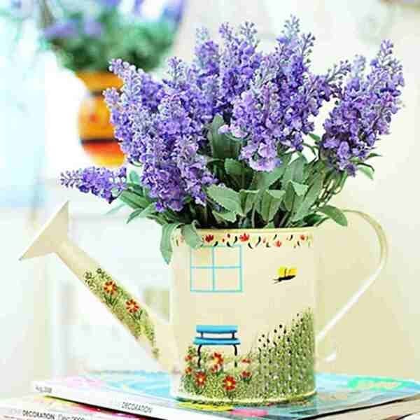 Flor artificial 5 Buques de Lavanda artificiais - 3