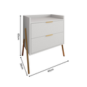 Ver imagem 5 de Mesa de Cabeceira com 2 Gavetas Asher 45cm - Branco