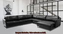 Ver imagem 3 de Sofá Vena de Canto + Chaise Fixo Couro Preto 520cm - 69857