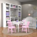 Ver imagem 1 de Conjunto Infantil Espanha Mesa com 4 Cadeiras - Rosa Bebê