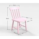 Ver imagem 3 de Conjunto Infantil Espanha Mesa com 4 Cadeiras - Rosa Bebê