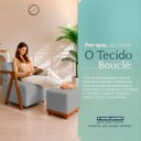 Ver mais imagens de Kit Poltrona Decorativa Chloe com Puff Dalilla para Sala Moderna Confortável Bouclé Cinza Premium