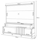 Ver imagem 3 de Estante Home Theater Bold e Aparador Vivant Cinamomo Off White - Hb Móveis