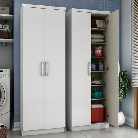 Armário Multiuso 2 Portas 6 Prateleiras Henn Margarida 61cm