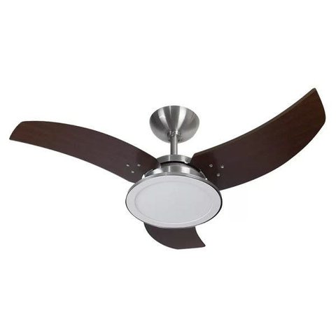 Ventilador de Teto Tron Venom LED 3 Pás Tabaco / Alumínio 220V