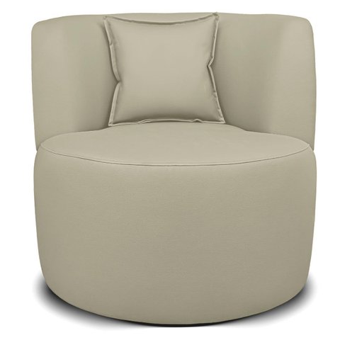 Poltrona Orgânica Decorativa Courino Macio para Sala Maranata