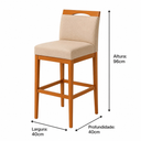 Ver imagem 3 de Kit 3 Banquetas Alta Cozinha Gourmet Conforto Suede:Suede Azul