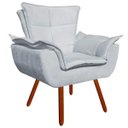 Ver imagem 3 de Kit 2 Poltronas Opala Suede Pés Palito - Cinza