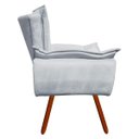 Ver imagem 4 de Kit 2 Poltronas Opala Suede Pés Palito - Cinza
