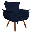 Ver imagem 2 de Kit 2 Poltronas Opala Suede Pés Palito - Azul Marinho