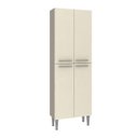Ver imagem 1 de Paneleiro com 4 Portas para Cozinha Madri 60 X 186 Cm Mdp Cinza Champanhe - Clicklar