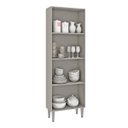 Ver imagem 2 de Paneleiro com 4 Portas para Cozinha Madri 60 X 186 Cm Mdp Cinza Champanhe - Clicklar