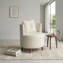 Ver imagem 6 de Poltrona Decorativa Cloe Orgânica em Couríssimo Premium com Almofada e Pés em Madeira Maciça
