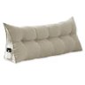Almofada Para Cabeceira Encosto Apoio Lombar Spot 160cm com Porta Celular Suede - Desk Design Bege - 9