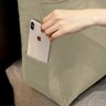 Almofada Para Cabeceira Encosto Apoio Lombar Spot 160cm com Porta Celular Suede - Desk Design Bege - 7