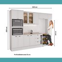 Ver imagem 7 de Armário de Cozinha Completa com Balcão Milla Loft Carraro Branco
