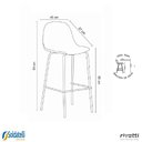 Ver imagem 6 de Kit 4 Banquetas Tânia Pu Baixa 65cm até o Assento Várias Cores - Rivatti