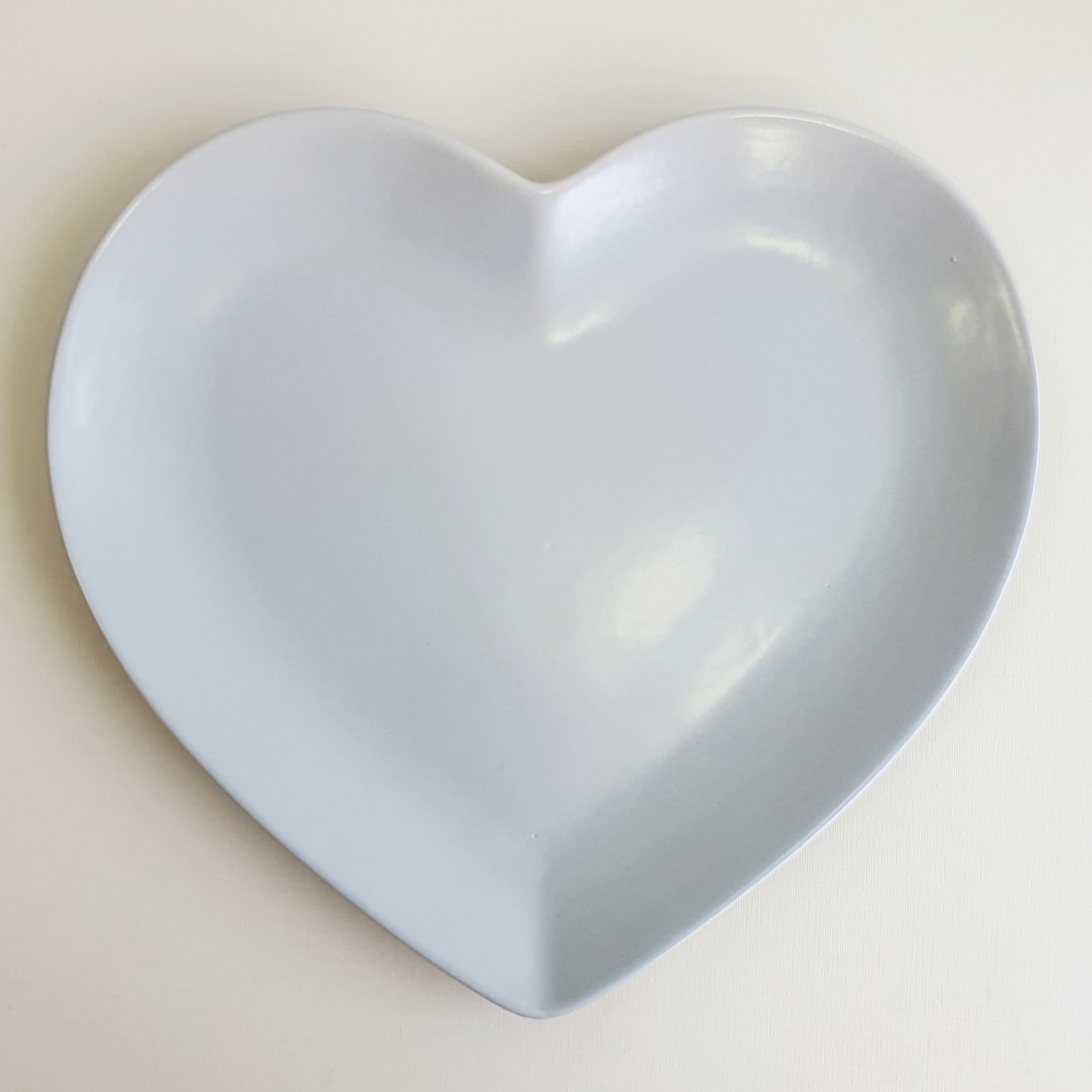 Prato Raso de Cerâmica Heart Cinza 27,5 cm