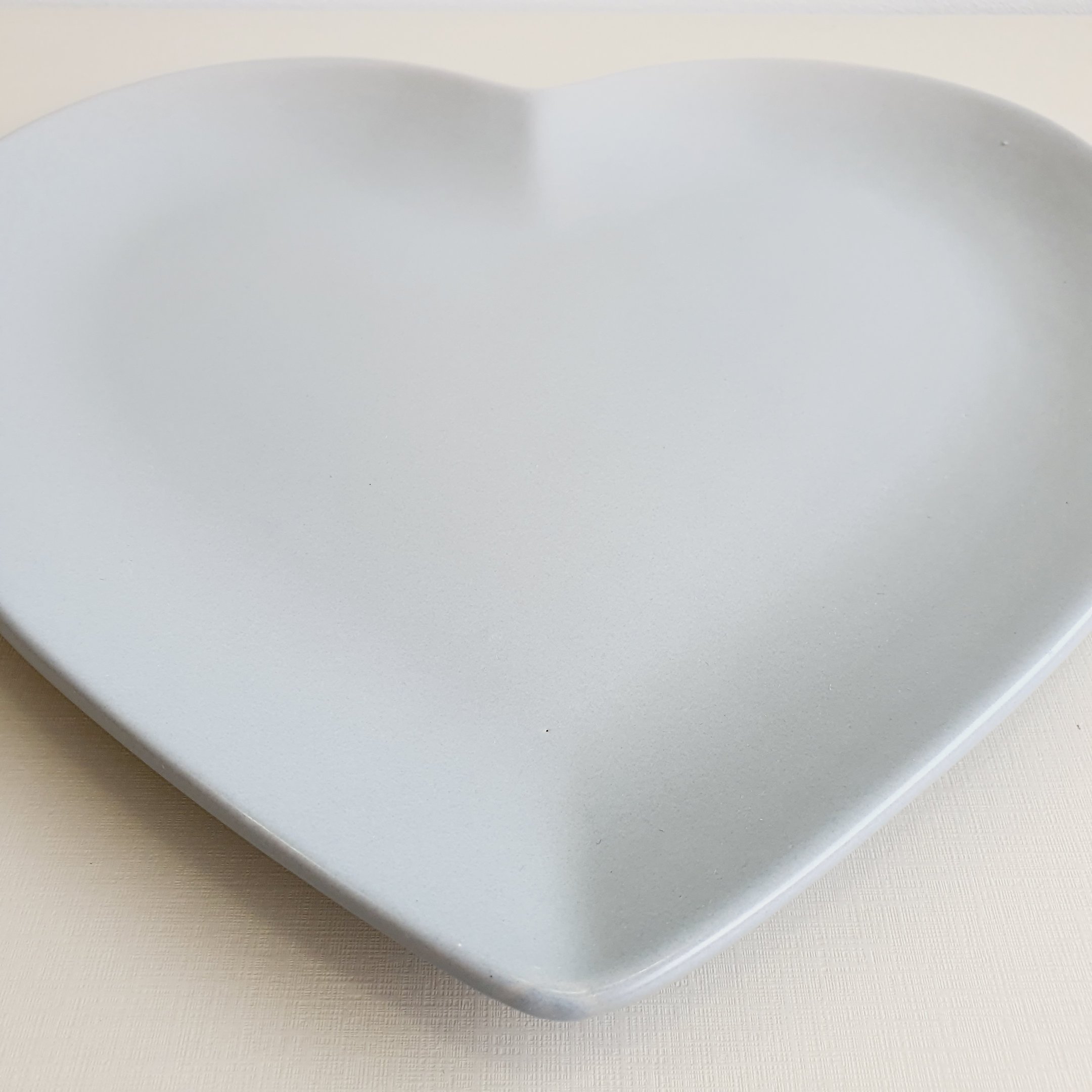 Prato Raso de Cerâmica Heart Cinza 27,5 cm - 2