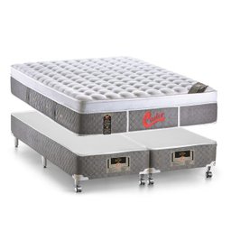 Cama Box Queen Castor + Colchão Castor Light Stress Oxygen com Mola Pocket Ensacada 158 - 2
