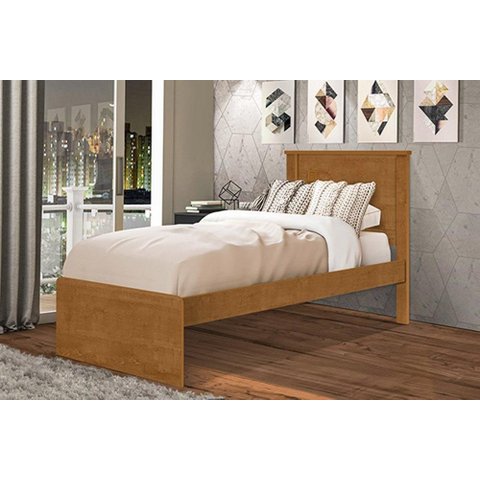 Cama Barcelona Solteiro Nature C/ Colchão - Tebarrot