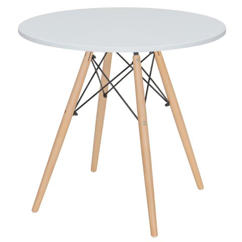 Mesa jantar cozinha Eames Eiffel com tampo laminado 80 cm Branco