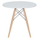 Ver imagem 2 de Mesa jantar cozinha Eames Eiffel com tampo laminado 80 cm Branco