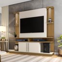 Ver imagem 1 de Home para TV Genappe 60 180cm MDP com LED Cinamomo Off White Bechara Móveis