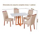 Ver imagem 3 de Conjunto Mesa Itália com 4 Cadeiras Madeira Maciça, Detalhe em Botonê Sophia Espresso Móveis