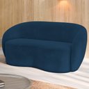 Ver imagem 6 de Sofá 3 Lugares 160cm Sala de Estar Living Oscar K01 Veludo Azul Marinho