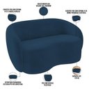 Ver imagem 4 de Sofá 3 Lugares 160cm Sala de Estar Living Oscar K01 Veludo Azul Marinho