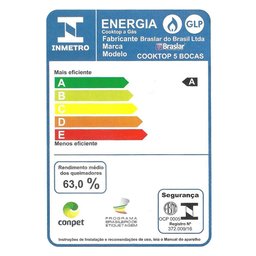 Cooktop 5 Bocas Acendimento Automático Easy Clean Braslar - 3 Cooktop 5 Bocas Acendimento Automático Easy Clean Braslar - 3