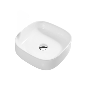 Cuba Pia Banheiro de Sobrepor Ceramica 42x42 + Valvula Click Mx201 Cor:branco