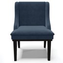 Ver imagem 7 de Kit 2 Cadeiras Decorativas Sala de Jantar Base Fixa de Madeira Firenze Suede Azul Marinho/Preto G19