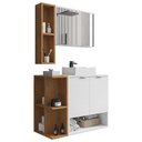 Ver imagem 2 de Conjunto de Banheiro com Gabinete 2 Portas, Cuba e 1 Espelheira Ibiza